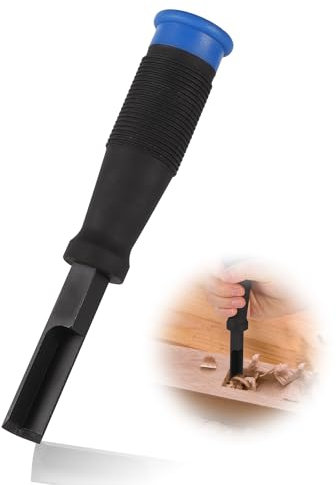 Ciseaux d'Angle Bois, 18x3 cm Ciseau à Mortaise Carré avec Poignée Antidérapante Outil de Ciseau à Bois pour Couper Ensembles de Ciseaux à Bois Travail du Bois pour Installation de Porte