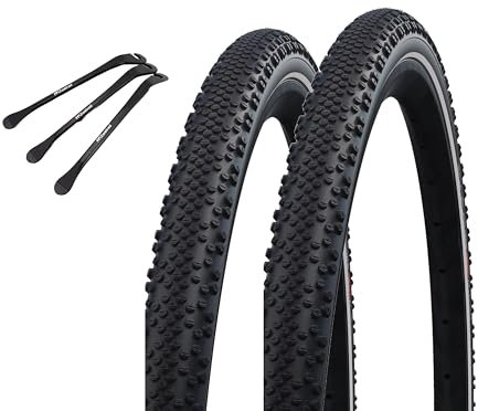 2er Set Schwalbe Reifen G-One Bite schwarz Reflex 28 x 2,0 (50-622) + Schlauch auswählbar + MSZweirad Reifenheber (ohne Schläuche)