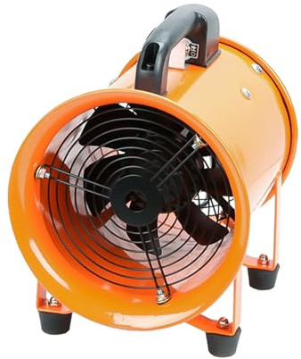 12-Inch High-Velocity Portable Utility Blower Fan, Energy-Efficient Axial Fan Continuous-Rated Industrial Exhaust Fan, Confined Space Blower 3150 RPM Fume Extractor Ventilator for Basements Warehouses