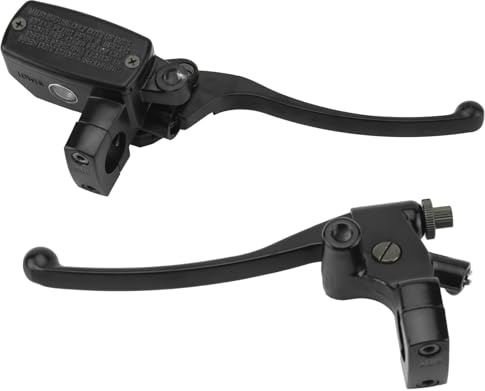 RIDLOG Left & Right Brake Master Cylinder Clutch Lever Fit for Honda Shadow VT600 VT750 VT1100 VT1300 VTX1300 VF750, Motorcycle Brake Lever OEM# 45510-MFR-305 53172-MR1-000 53178-MAH-000 (Black)