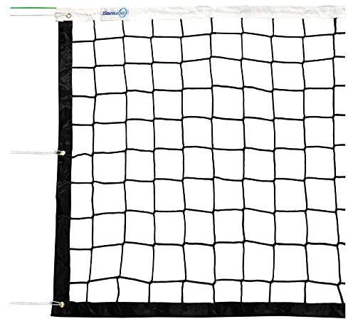 Sanung 32 FT x 3 FT Volleyball Net, Professional Training Standard Size Replacement Sports Volleyball Net for Backyard Beach Pool Indoor Outdoor Use Without Poles