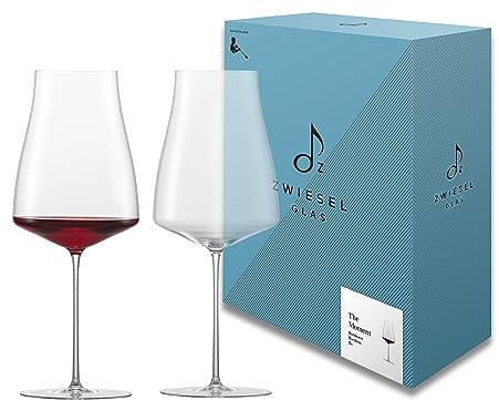 Zwiesel Glas Bordeaux Rotweinglas The Moment (2-er Set), in Handarbeit mundgeblasene Bordeauxgläser, elegante Tritan®-Kristallgläser für Rotwein (Art.-Nr. 122210)