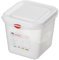 Gastronorm 1/6 - Contenitore alimentare con coperchio denso, 2,6 litri, trasparente