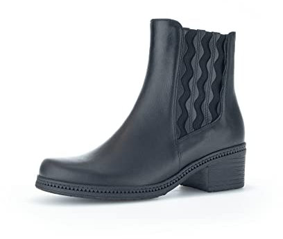 Gabor Damen Chelsea Boots, Frauen Stiefeletten,Wechselfußbett,halbstiefel,Kurzstiefel,uebergangsschuhe,uebergangsstiefel,schwarz,36 EU / 3.5 UK
