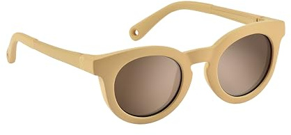 BÉABA, Gafas de Sol para Niño 2-4 Años, Protección 100% UV - CAT 3, Protección Lateral, Confort Óptimo, Patillas Ajustables 360°, Adaptables a la Vista, Colección Retro, State Gold