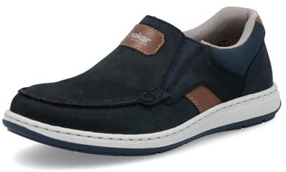 Rieker Herren Low-Top Sneaker 17368, Männer Halbschuhe, lose Einlage,straßenschuhe,Strassenschuhe,Sportschuhe,Turnschuhe,blau (14),43 EU / 9 UK