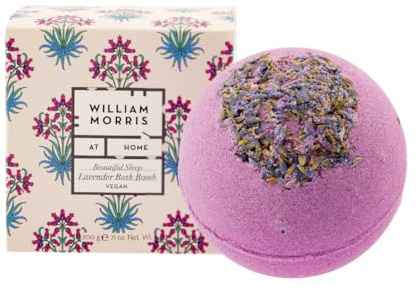 William Morris C, Calming Lavender Scent, Relaxing Sleep-Inducing Fragrance, Beauty Housewarming Gift, Infused with Mineral Magnesium, Cruelty and Vegan Friendly