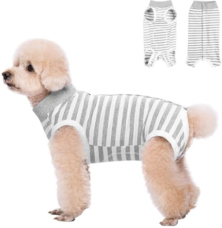 FEimaX Dog Surgery Recovery Suit Female and Male Spay with Pee Hole, Pet Body Suits for Puppy After Spayed, Neuter Surgical Onesie for Small and Medium Dogs Cats, Alternative Bandages E-Collar & Cone