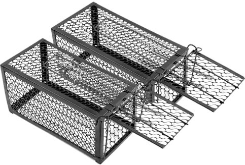 RuckZuck Käfig - Lebendfalle für Ratten & Mäuse (2er Pack): Wiederverwendbare und nachhaltige Lösung zur lebendigen Nagetierbekämpfung - Einfach zu bedienen für Innen- und Außenbereiche