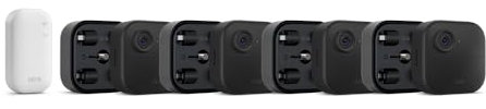 Blink camera (Outdoor 4) + Battery Extension Pack | Wireless HD smart security camera, four-year battery life, enhanced motion detection, works with Alexa | 4 camera system | IP65