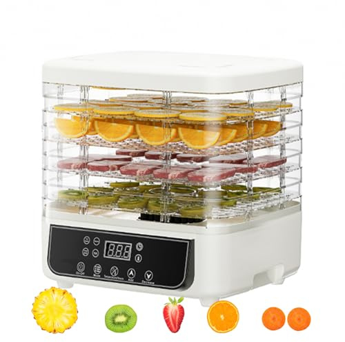 Dehydrator,Dryer Machine For Home With 5 Height-Adjustable Trays, 160w, 360° Circulation Drying, 72-Hour Timer, Food Dehydrators For Food, Meat, Fish, Vegetables, Fruit, And Pet Treats, Bpa-Fr