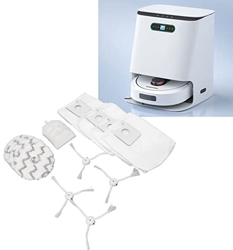 Accesorios de aspiradora Robot Sustvita, juego de filtro de bolsa de polvo con trapo y cepillo lateral para SDJ06RM