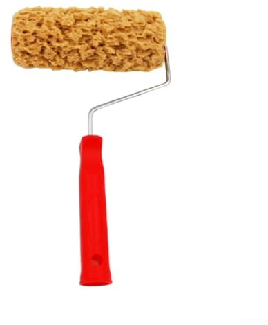 Rullo di vernice strutturato con anima in acciaio inossidabile con spugna imitazione alghe e manico ergonomico antiscivolo, per lavori dettagliati di texture della parete (M90B)
