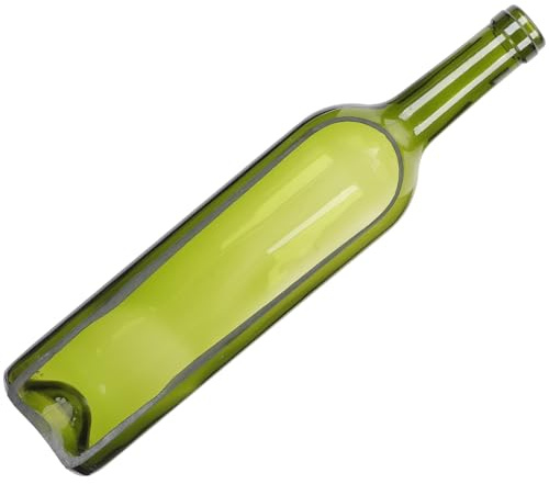 SHINEOFI Assiette de Service en Verre Forme Bouteille de Vin Plateau Multifonctionnel Cuisine Moléculaire Porte-Nourriture Élégant pour Apéritifs et Desserts Vaisselle Résistante pour