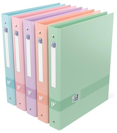 Oxford 400084076 Touch Ringbuch 4 Ringe A4 Rücken 40 mm Karte Farben zufällig