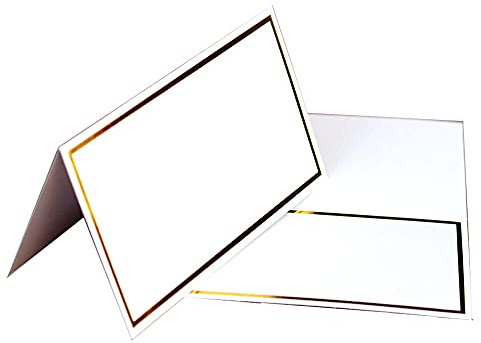 50 Piezas Tarjetas de Lugar, Tarjetas Lugar Mesa, Tarjetas Nombre Invitados, Tarjetas Mesa Blancas, Tarjetas Blancas para Bodas, para Bodas, Banquetes, Eventos, Fiestas (3.9 * 3.9 Pulgadas)