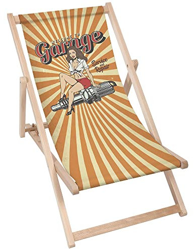 DreamRoots Liegestuhl Klappbar Holz aus Buchenholz, bis 130 kg belastbar, 3-Fach verstellbare Rückenlehne, waschbarer Polyesterbezug