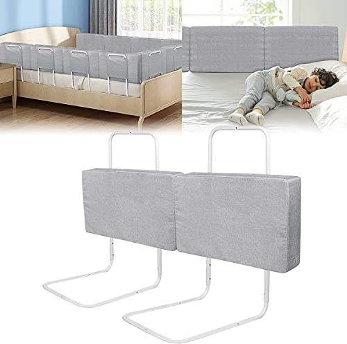 ACXIN 2 x griglia di protezione per il letto, per letto e culla (grigio lino, 60 cm)