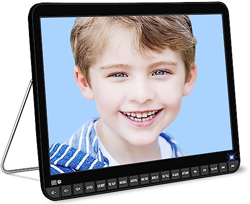 16.9 Car DVD Player with Headrest Mount, Portable DVD Player for Car 14.1 Large HD Screen, Support 720P Video MP4, RMVB Formats, Support All Region Disc, USB/SD Card 500G, High Volume Speake