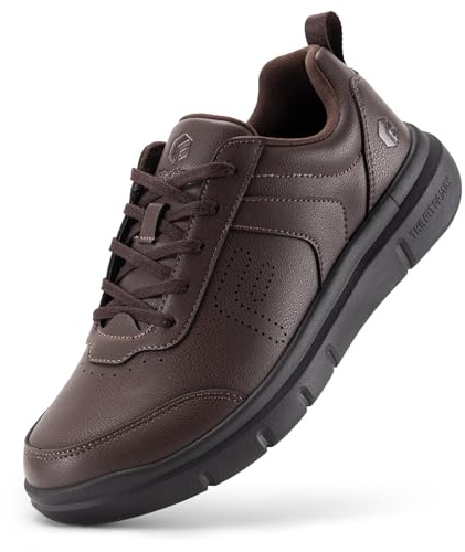 FitVille Mens Extra Wide Fit Smart Dress Shoes Lace Up | Casual, Oxfords, Non Slip, Business, Lightweight, Walking, Sneakers