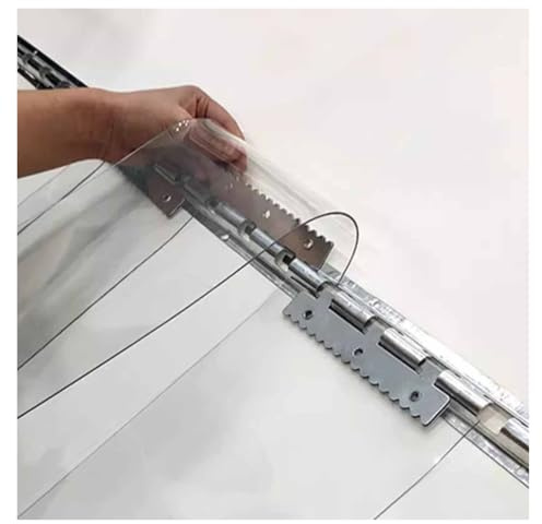 DTVEW Rideau de Porte Transparent en Bande PVC, Plastique Isolé de 1,3mm pour Congélateur (0.75x1.8m)