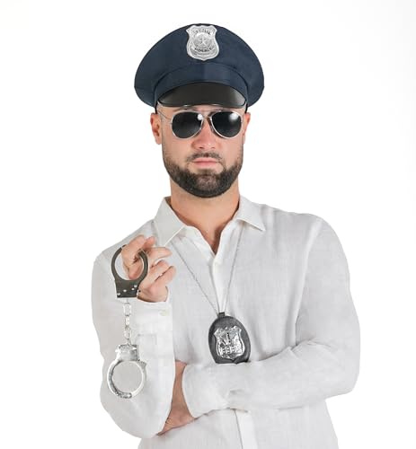 Ciao Police Dress Kit (hatt, glasögon, märke, handbojor)
