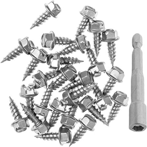 Vis en tôle, vis à disque de gouttière | Vis de taraudage 100 pièces Fixer - Goutter les accessoires du bec pour le bois, applications de fossé de drainage
