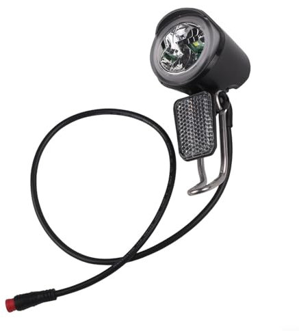 Yhenlovtt Headlight For Ebike Electric Bicycle Headlight LED Front Light Spotlight E-Bike Waterproof Lamp Compatible With 6-60V Power Supply With Mounting Bracket Black(Waterproof)