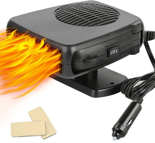 Leaflai 12 V Chauffage pour Voiture – Kit de dégivrage Hivernal 150 W pour Voiture, se Branche sur l'allume-Cigare Chauffage/Refroidissement 2 en 1 Chauffage pour Pare-Brise