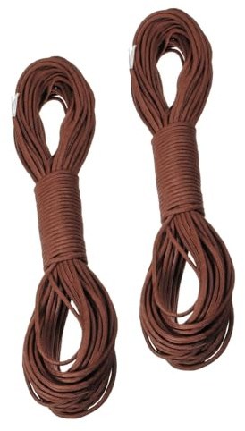 DECHOUS Cuerda de Paracaídas de 7 Núcleos 4 MM Resistente para Camping y Senderismo Cuerda Multiusos de Nailon Marrón 31 M para Tiendas de Campaña y Amarres al Aire Libre