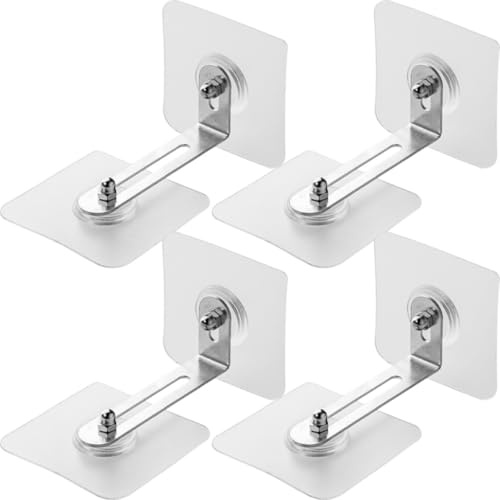 HOODANCOS 4pcs Adjustable Furniture Wall Anchors and Pet Safety with Simple Installation, Stainless Steel and Acrylic Cabinet Straps for Proofing Furniture and Preventing Tip-Over