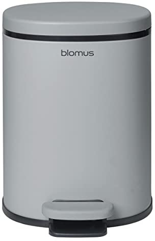 blomus -PARA- Treteimer aus pulverbeschichtetem Stahl, Microchip, 5L Fassungsvermögen, Smart-Close-System, entnehmbarer Eimer, exklusives Badaccessoire (H / B / T: 29 x 21 x 21 cm, Microchip, 69212)