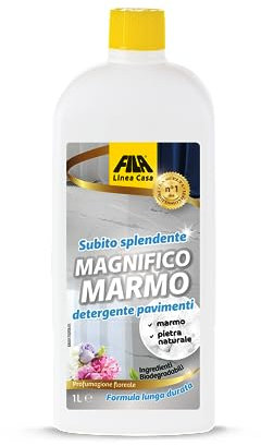 ‎FILA Surface Care Solutions Care Solutions, MAGNIFICO MARMO, Detergente Pavimenti Studiato per la Pulizia Marmo e Pietra Naturale, Profumato con Essenza Floreale, Per Superfici Delicate, 1 L