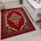 Teppich-Home Orient Teppich klassisch gewebt mit Ornament und Blumenmuster R8757 Farbe Rot Beige Grau Schwarz Größe 240x340 cm
