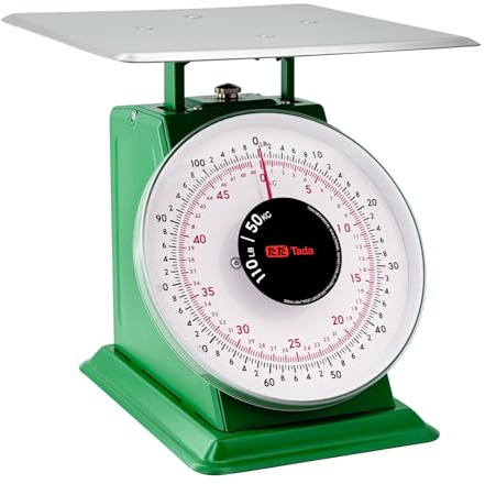 Tada 110-LBS Heavy Duty Portion-Control Mechanical Kitchen and Food Scale Industrial Dial Scale with Stainless Steel Platform
