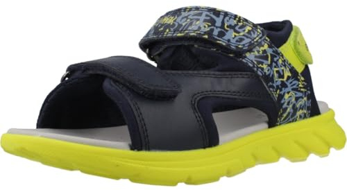 Geox J SANDAL AIRADYUM BO - Sandalo Bambino, Navy/Lime,