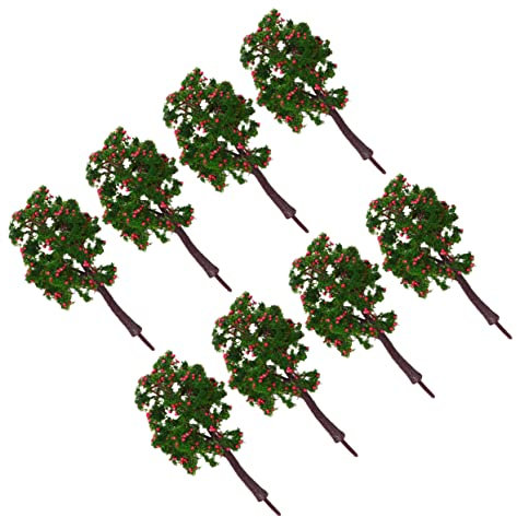 HOODANCOS 10piezas Árboles De Manzana Modelo para Decoración De Paisajes Adornos De Simulación para Jardines y Hogar Decoración De Paisaje Interior