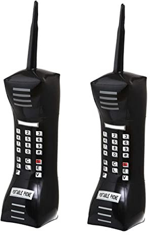 Vaguelly 2stücke Retro Aufblasbares Telefon Spielzeug Kreative Partydekorationen Für Junge Mädchen Leicht Sicher Für Foto-requisiten Und Rollenspiele Schwarz