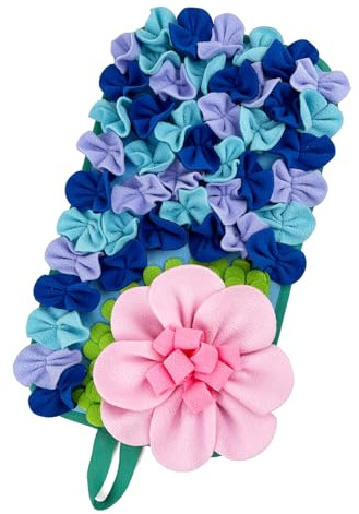 Tapis d'enrichissement animal pour lapins, rongeurs, activité stimulante, jouet en tissu polyester, décoration de fleurs, station d'alimentation pour animaux de compagnie