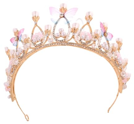 ABOOFAN Couronne D’Anniversaire pour Garçon et Filles Diadème en Métal Léger Tiare Charmante T-9 Petite Taille Accessoire Fête et Costume Couronne de Naissance Élégante