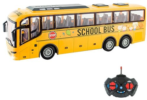 Porgeel Autobús de Juguete Juguete de autobús inalámbrico eléctrico de 12 4x3 2x4 5 Pulgadas simulador de Turismo Realista