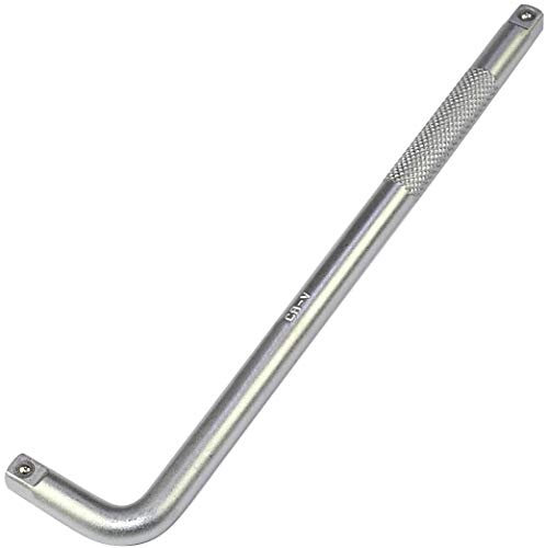 AERZETIX - Brazo palanca de fuerza para llave de vaso - mango en ''L - 1/4x170mm - en acero CR-V - color plata - C47136