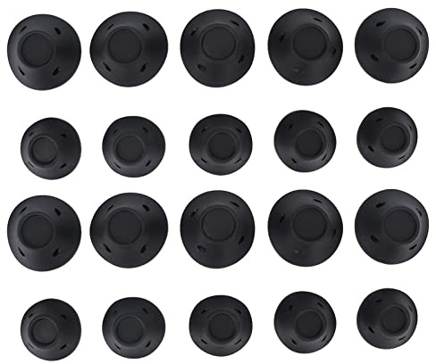 20pcs Rulli per capelli in silicone Bigodini flessibili forma fungo Senza calore Strumento styling capelli per Donne e Ragazze Nero