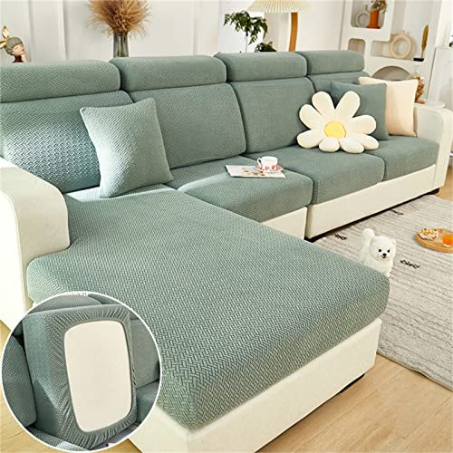 MINGPINHUIUS Sofa Sitzkissenbezug Stretch Sofabezug, Universal Elastisch Sofa Seat Cover, rutschfest Sofa Überzug Schonbezug für Sofakissen L-Förmig Chaiselongue Möbelschutz