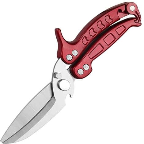 YVAOG Kitchen Scissors/Shears,Multi-purpose Super Sharp Heavy Duty Poultry Scissors,for Poultry, Fish, Meat, Vegetables, a Good Partner in the Kitchen (Burgundy)