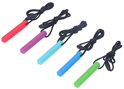 Tandhalsband för Bebisar, Oral Motor Therapy-leksak i Silikon, Baby Chewy-hänge med Kall och Varm Temperatur, Matklassad, Smaklös och Säker för Bebisar