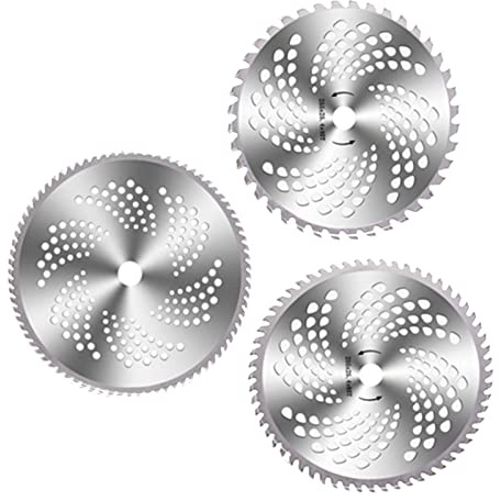 Lame per Tosaerba e Decespugliatore Set 3 Pezzi Acciaio Legato 40/60/80 Denti Placcate in Carburo di Tungsteno per Potatura Efficienti e Durevoli