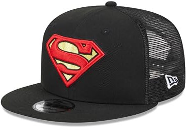 New Era Superman DC Trucker Schwarz Verstellbare 9Fifty Snapback Cap - One-Size