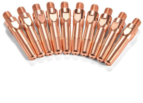 Puntas conductoras de alta estabilidad para soldar con autógena 10PCS puntas de cobre para alimentación confiable del alambre (1.2m m)