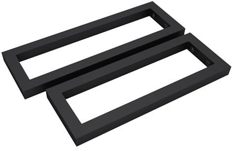 Mai & Mai Supporto da Parete per Lavandino Lavabo d'Appoggio Mensole Set 2 Reggimensole Porta-Asciugamani in Acciaio Inossidabile BTH: 300mm, Nero WH01